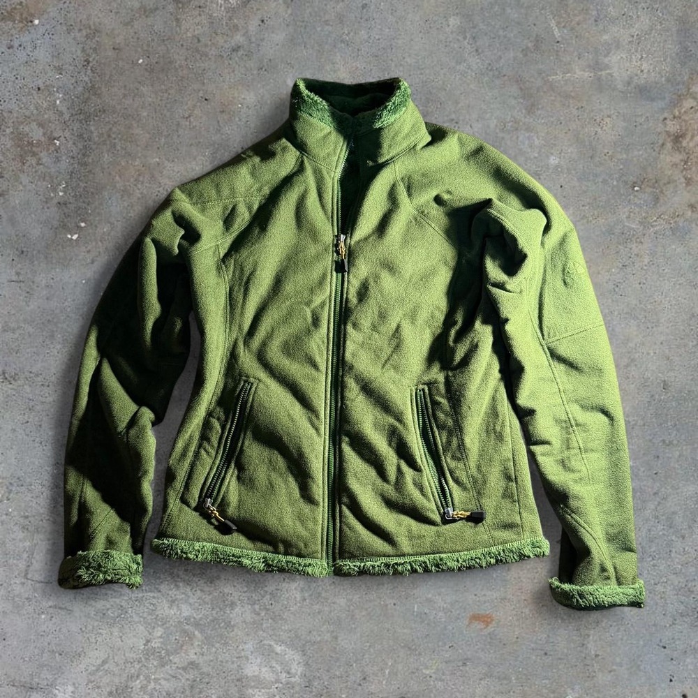 Nike ACG Womens Green Fleece Jacket Full Zip Hiking Outdoor Size S